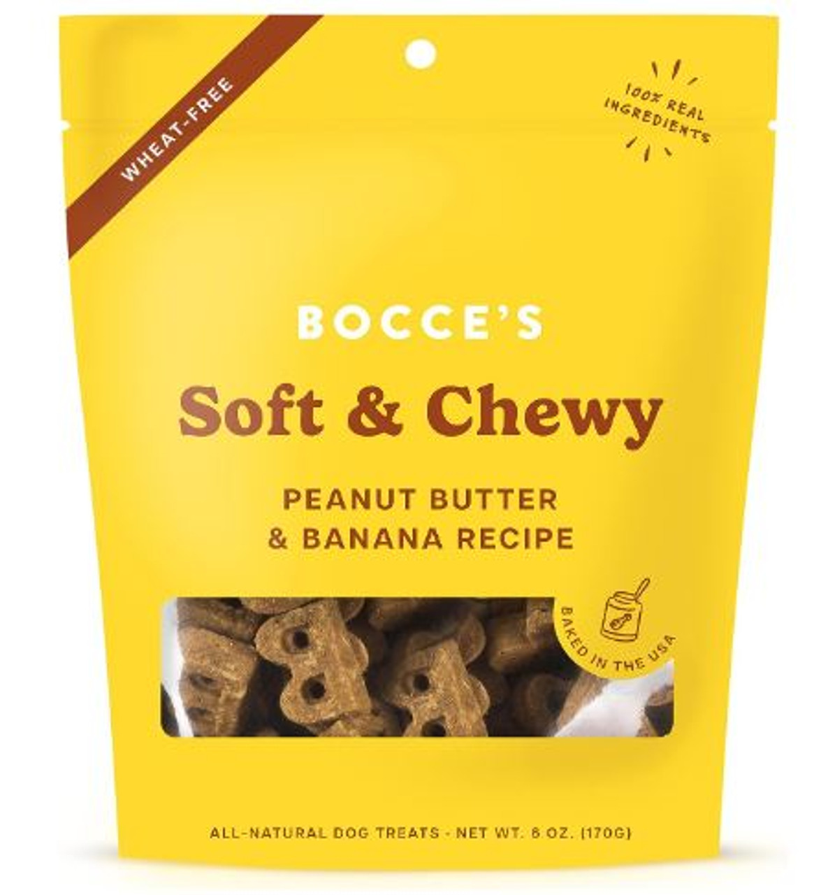 Bocces Bakery Peanut Butter and Banana Crunchy Biscuts 14OZ