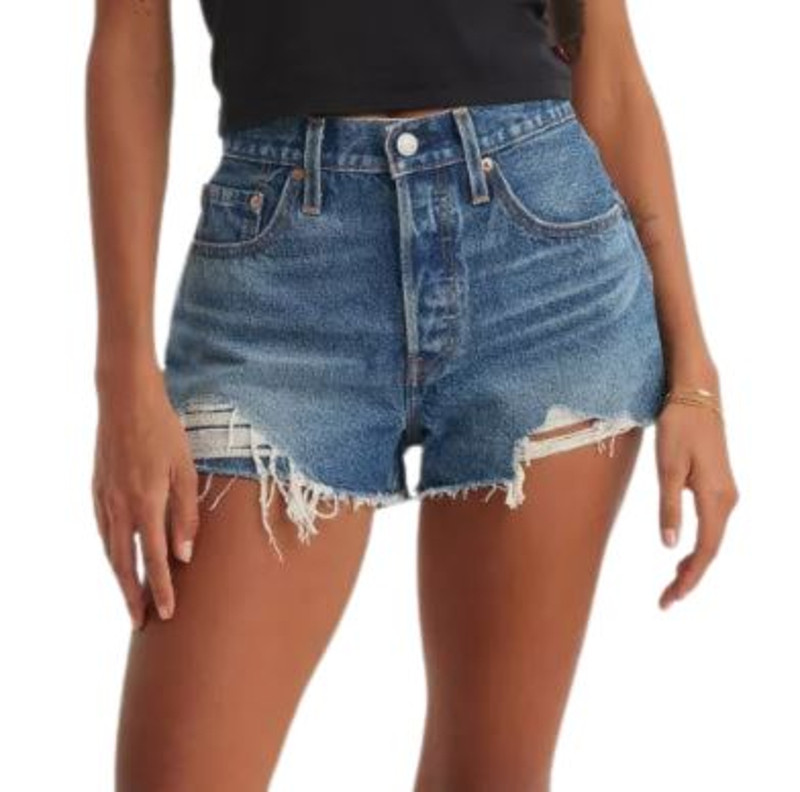 Levi's 501 High Rise Short In Fault Line 501 High Waisted