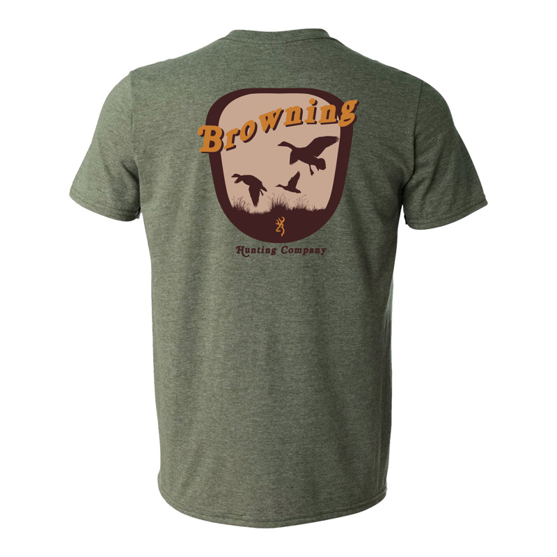 Browning Mens Green Hunting Company Short Sleeve Shirt