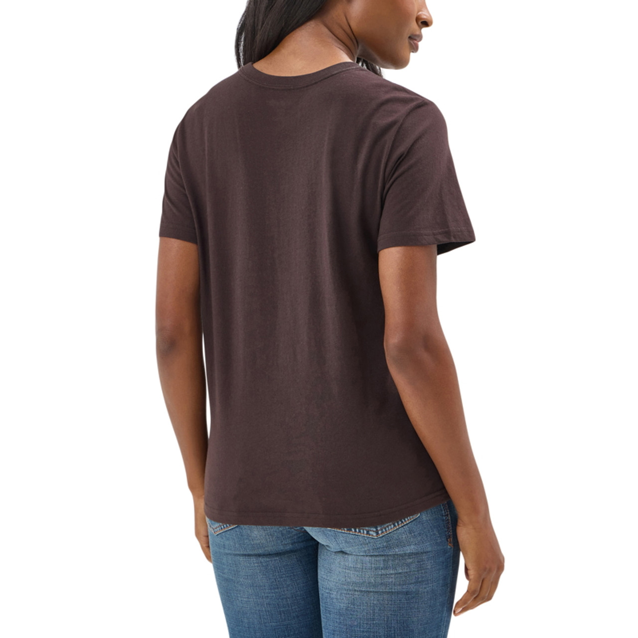 Wrangler Womens Chocolate Horse Short Sleeve Shirt
