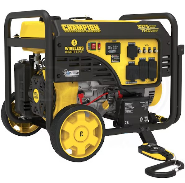 Champion 201182 - 7500 Watt Electric Start Portable Generator with