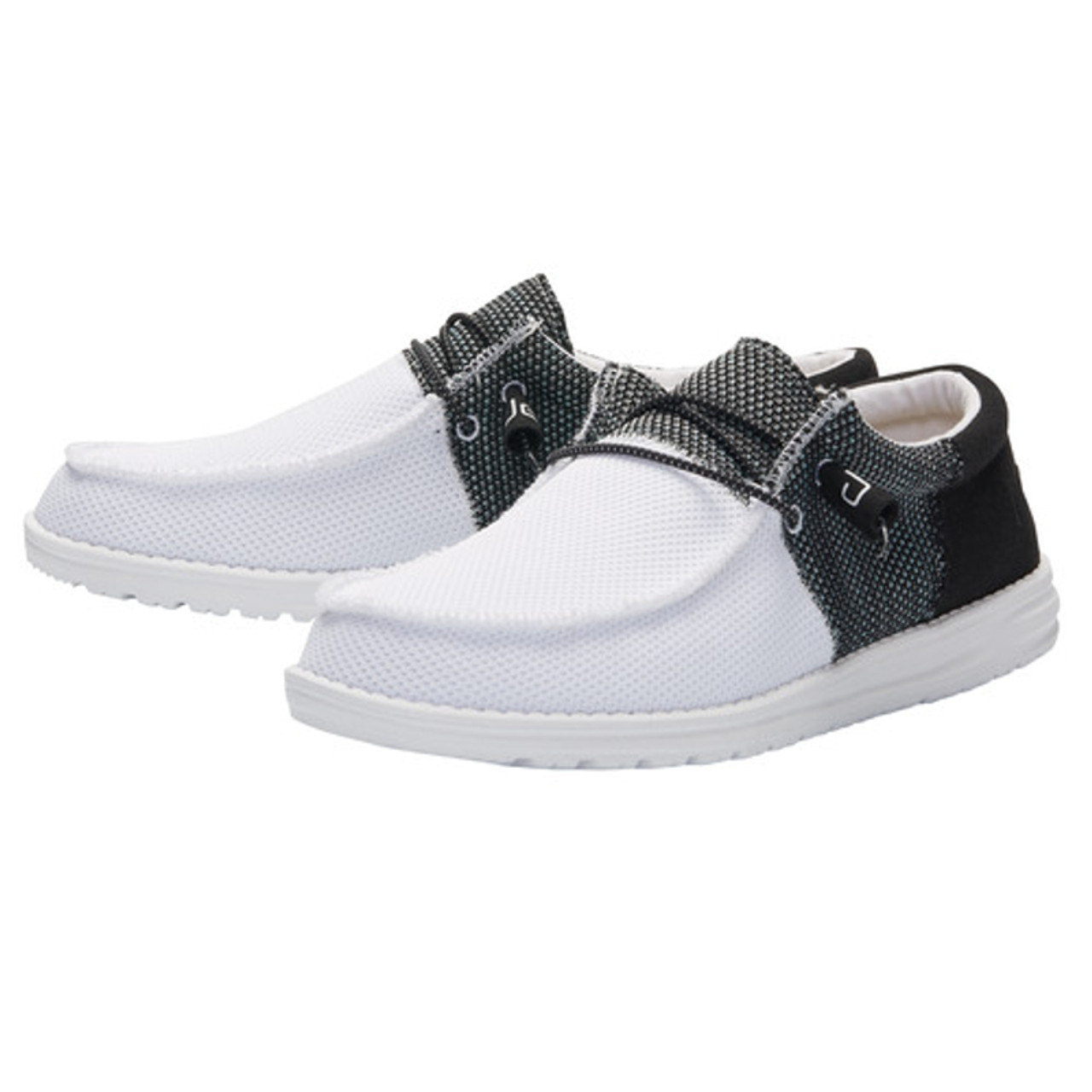 ゆきお Hey Dude Men's Wally Sox Funk Black Ice Casual Slip On Shoes