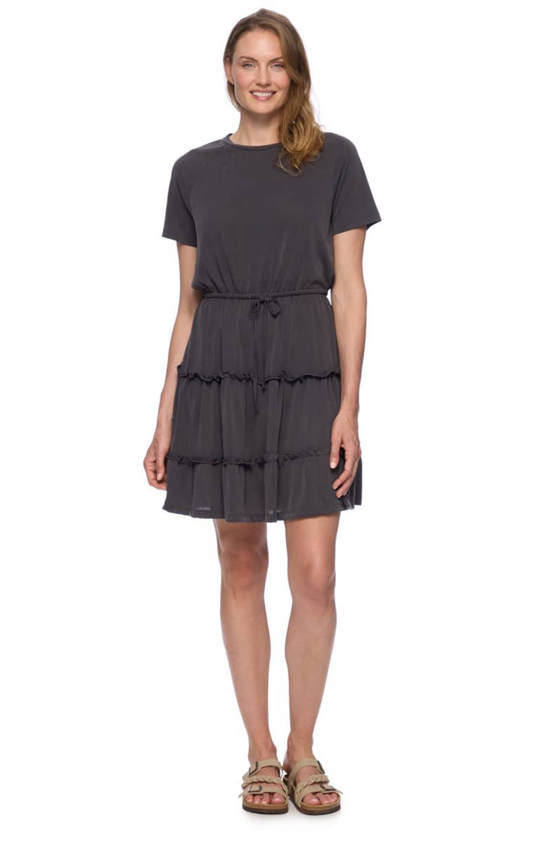 Thread Grit Women's Charcoal Peyton Mini Dress