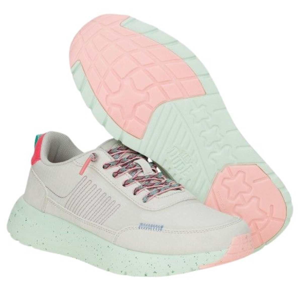 Hey Dude Ladies Grey & Turquoise Sirocco Alta Friendship Lace Shoes