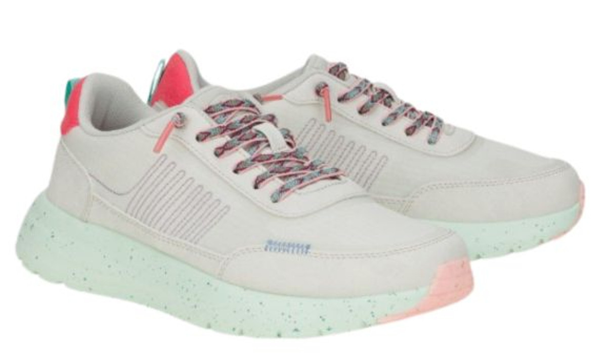 Hey Dude Women's Sirocco Color-Block Sneakers - Stretchy Textile, Breathable Lining, No-Tie Laces For All-Day Comfort