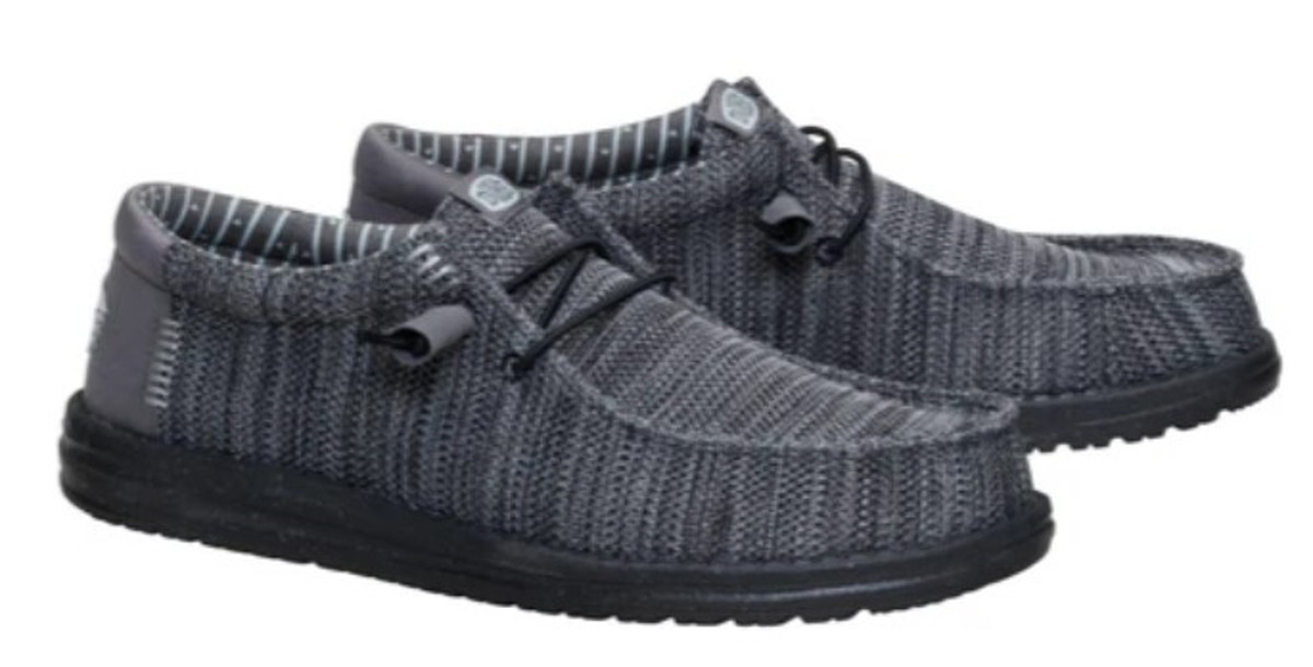 Mens 10 Hey Dude Relay Sox Dark Grey Casual Lace Up Low Comfort Sneakers Shoes Hey Dude Shoes Mens 12 Relay Sox Gray Casual Comfort Lace Up  main image 3