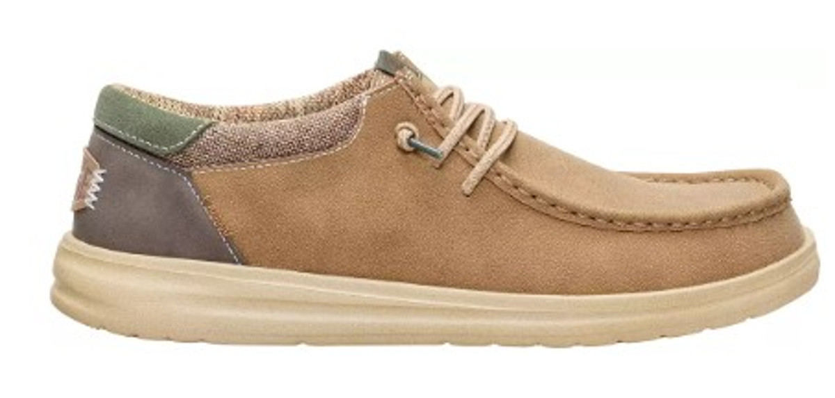 Tan Heydude Mens Paul Slip On Sneaker | Rack Room Shoes Hey Dude Paul Canvas size 9 new never worn Grey Slip-On with Tan Accents main image 1