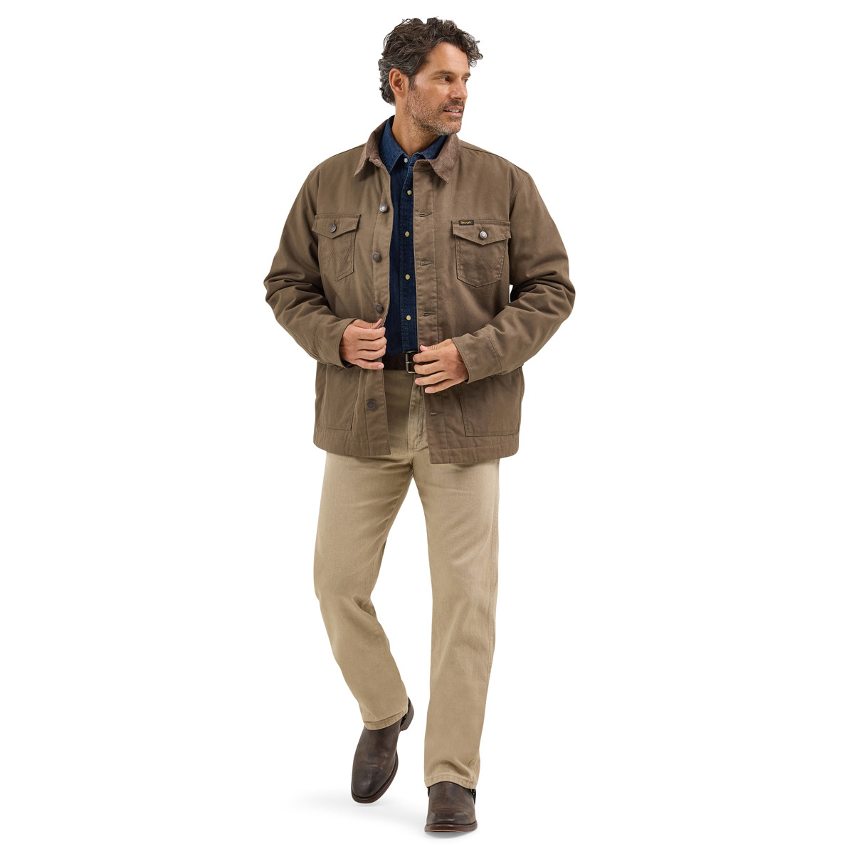 Wrangler Mens Brown Western Barn Coat
