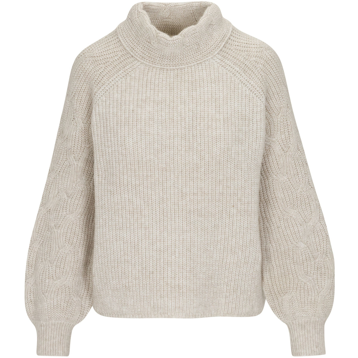 North River Ladies Cashmere Waffle Knitted Long Sleeve Cowl Neck