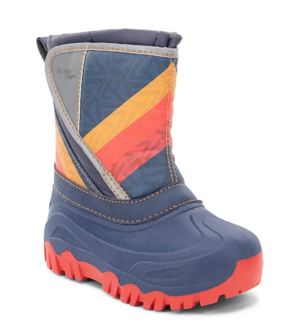 Western Chief Boys Selah Faux Fur Cold Weather Boot Navy