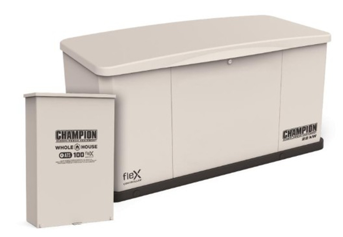 Champion 22kW Whole House Home Standby Generator 100A Switch fleX ...