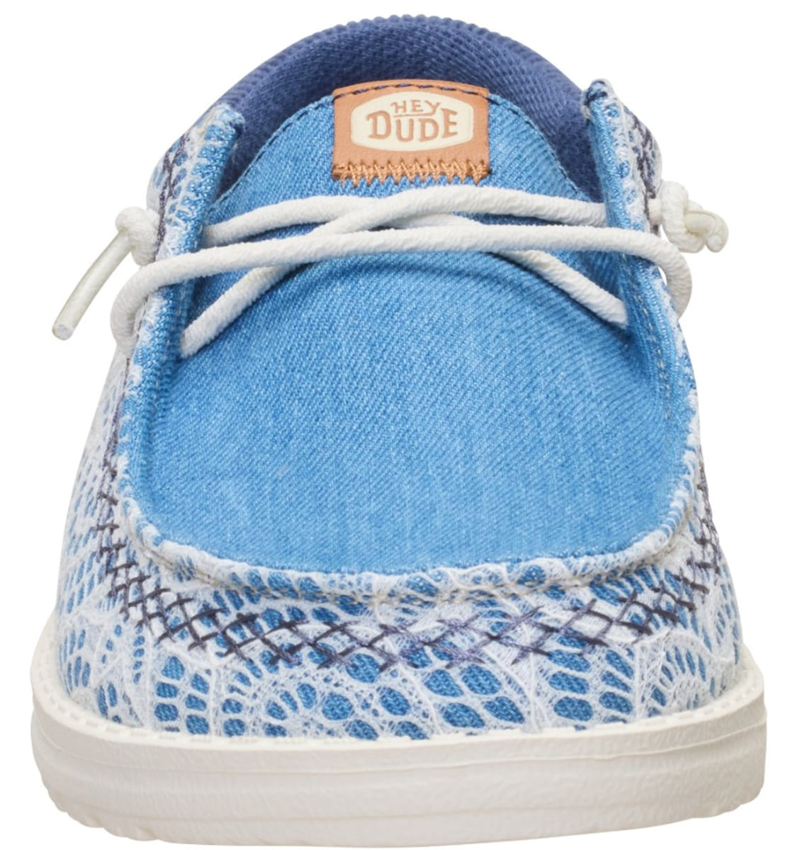 Hey Dude Shoes Blue Denim Size 7 Big Girl Hey Dude Wendy Slip On Loafer in Sparkling Denim  main image 4