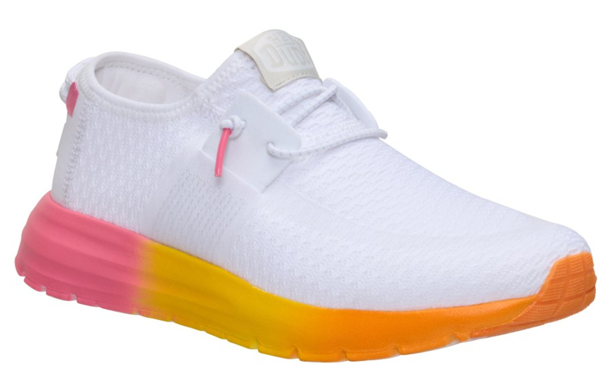 Hey Dude Ladies Sirocco Ombre White Multi Color Athletic Shoes
