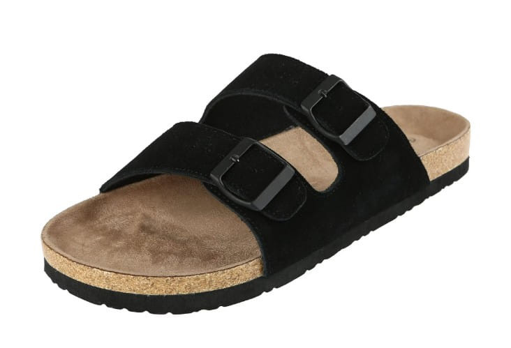 Northside Mens Phoenix II Dual Buckle Cork Slip On Sandal - Black