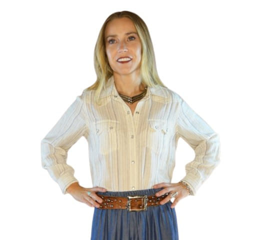 white pearl snap dress shirt Roper Solid Poplin No SweatMade with a moisture Cotton & Rye Womens White