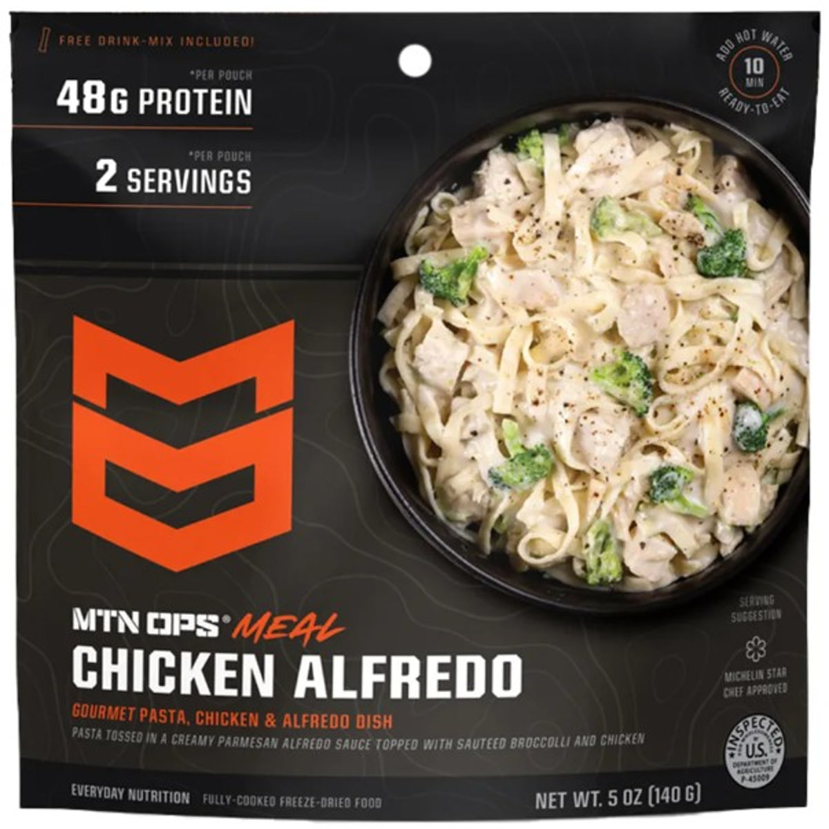 MTN OPS Chicken Alfredo Freeze Dried Meal - 2 Serving Pouch
