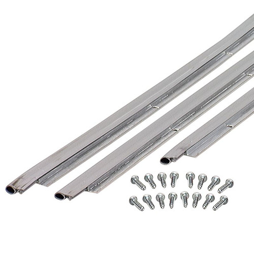 Orgill - M-D Top And Side Door Jamb Weatherstrip Kit, 0.87 In W X 84 In L X 0.18 In H, Silver