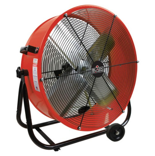 Black Diamond Red Direct Drive 24 Inch Wheeled Tilt Fan