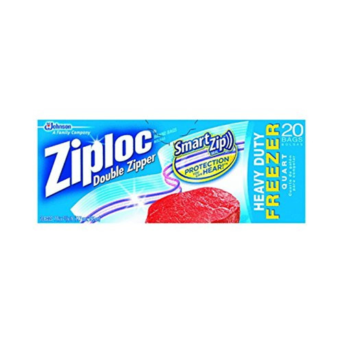 Ziplock Quart Heavy Duty Freezer Bags - 19 Pack