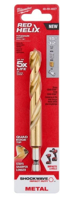Milwaukee Shockwave 15/32 in. Titanium Drill Bit