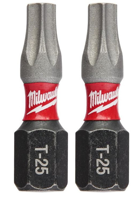 Milwaukee T25 Torx Shockwave Insert Bit - 2pack