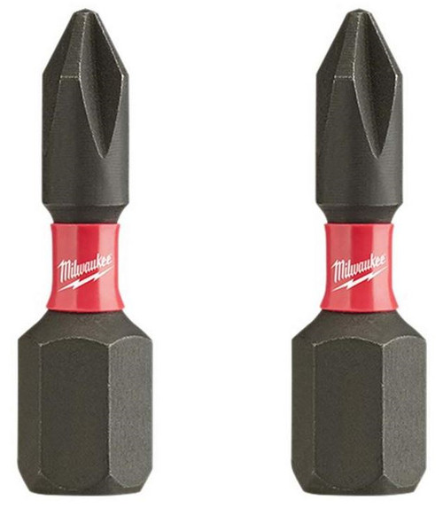 Milwaukee #1 Phillips Shockwave Insert Bit - 2 Pack