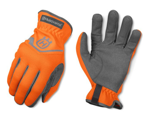 Husqvarna Classic Work Gloves-Or ange/Grey