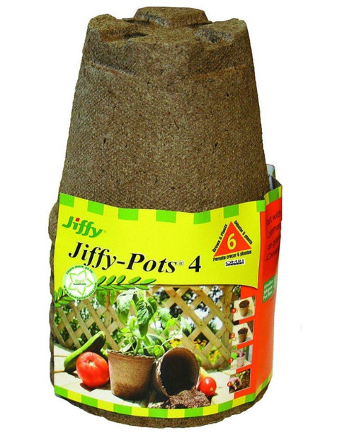 Jiffy 4inch Round Peat Pots - 6 Pack