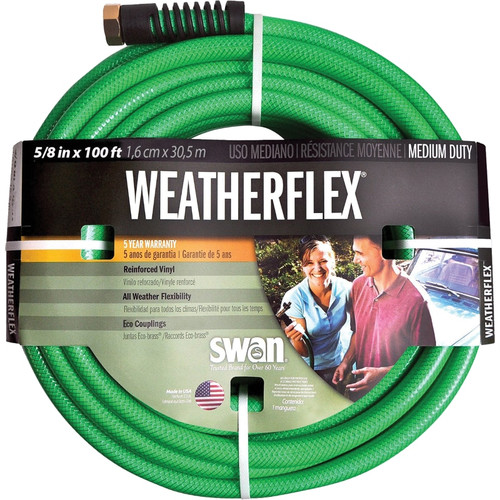 Swan WeatherFlex Medium Duty Vinyl Garden Hose 5/8 in x 100 ft