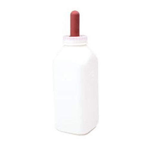 Miller Manufacturing Calf Bottle With Screw-On Nipple - White