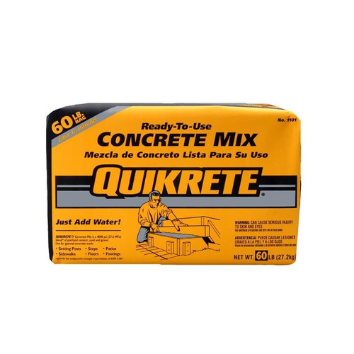 Ready to use Quikrete 60 lb. Gray High Strength Concrete Mix