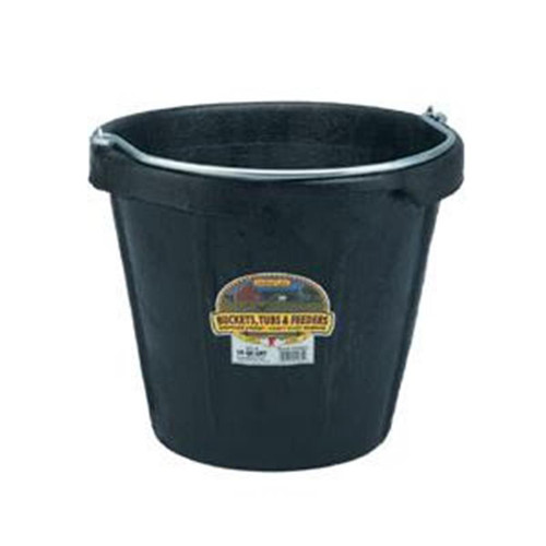 Miller Mfg. - 18-Quart Rubber Bucket With Pouring Lip - Black