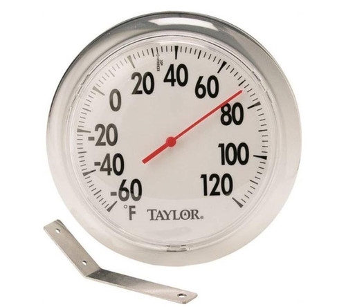 Taylor Precision 5630 Weather Resistant Round Window Thermometer -60 TO 120 Deg F - 6" Diameter