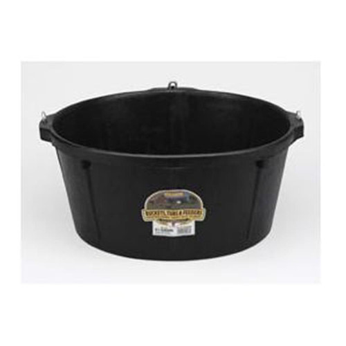 Miller Mfg. - 6 1 2-Gallon All Purpose Rubber Tub With Hooks - Black
