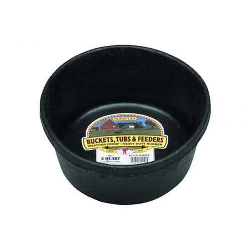 Miller Mfg. - 2-Quart Rubber Feed Pan - Black