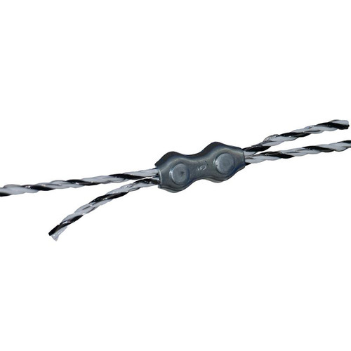 POWERFIELDS   3mm Double Post Polywire Splicer 4 pack   3mm Double Post Polywire Splicer   4 pack
