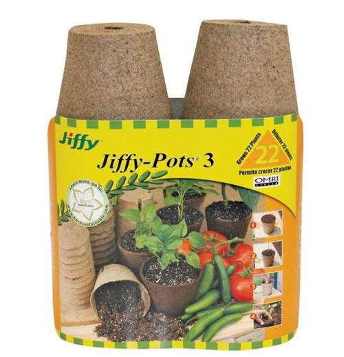 Jiffy 3" Round Peat Pots - 18 Count
