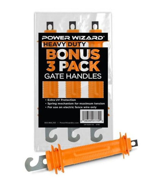 Power Wizard 3 Pack Heavy Duty Orange Gate Handles
