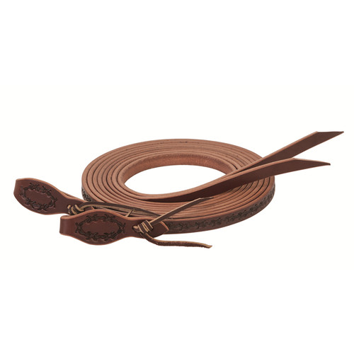 Weaver Leather -  Barbed Wire Split Reins, Brown, 5 8 inch x 8'