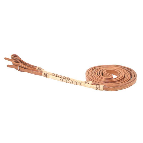 Buffalo Leather - Reins Natural Round Rawhide
