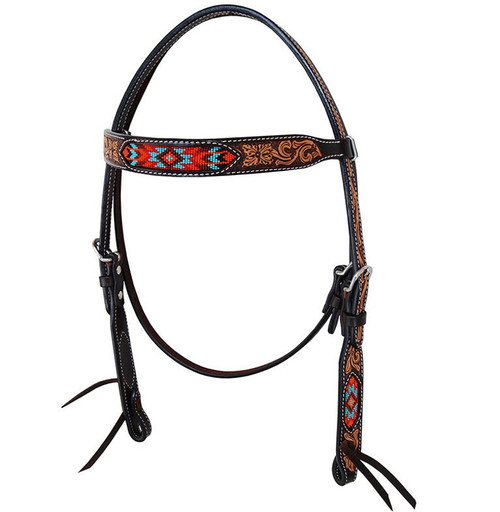 Oxbow Tack Santa Fe Beaded Browband Headstall