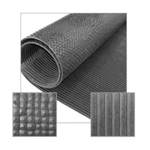 Miller Manufacturing 72 inchX48 inchX1 4 inch Rubber Utility Mat - Black
