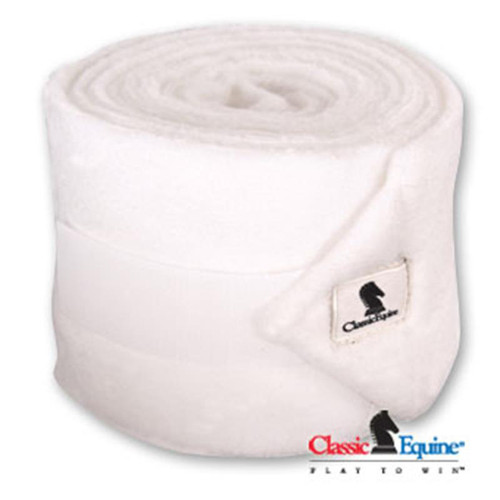 Classic Equine Polo Wraps (Solid)- 4" White