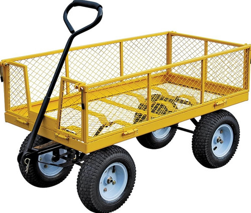 Landscapers Select Garden Cart, 48 in L x 24 in W, 1200 lb, Heavy Gauge Steel, Pull Handle