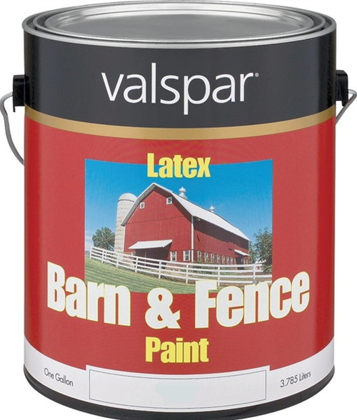 Valspar Barn and Fence Paint, White, 1 GAL.