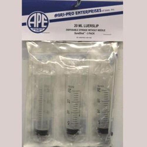 Agri-Pro - 60ml Luerslip Syringe Without Needle, Package Of 3