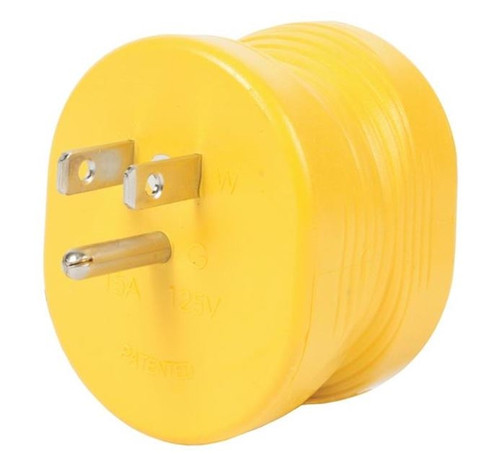 Camco Power Grip RV Power Adapter - 125V 15A Male to 30A Female - 1875W