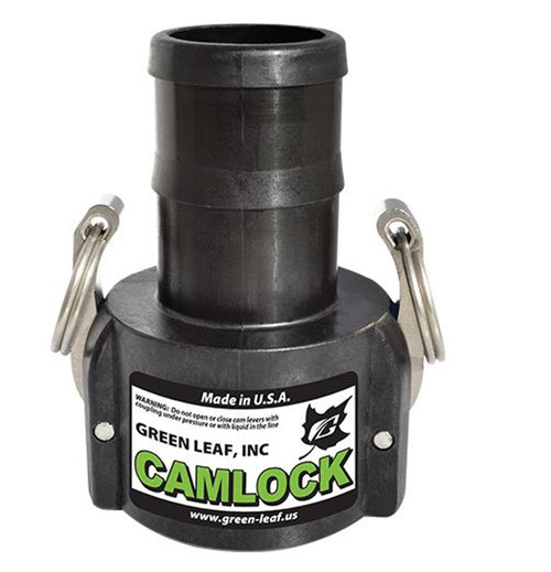 Green Leaf Camlock 3/4" Female Coupler X 3/4" Hose Barb