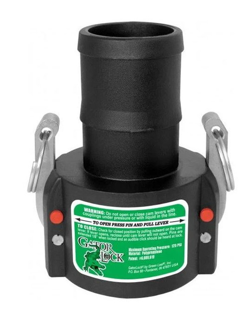 Green Leaf Gator Lock 1 1/4" Female Adapter Male Thread Coupling 