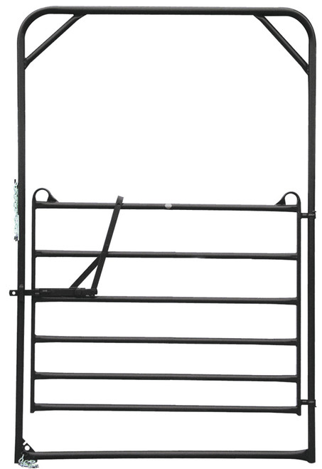 PRIEFERT 6'X9' PREMIER BOW GATE - GREY